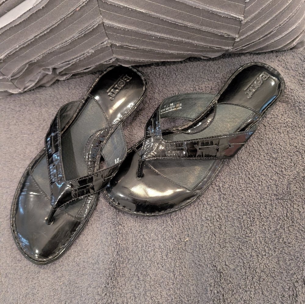 Born Black Patent Sandals